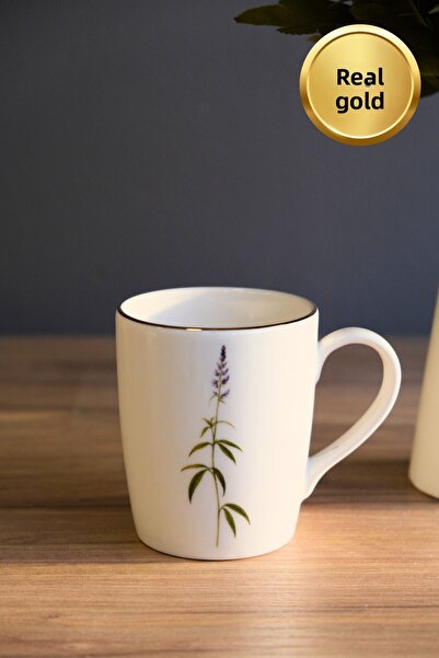 tabakevi Tabak Evi Porcelain Natura Cluster Mug with Handle 9cm 220ml Single