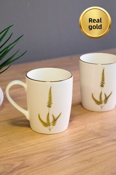 tabakevi Tabak Evi Porcelain Natura Marinum Mug with Handle 9cm 220ml 2 Pcs