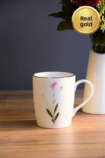 tabakevi Tabak Evi Porcelain Natura Broadcloth Handle Mug 9cm 220ml Single