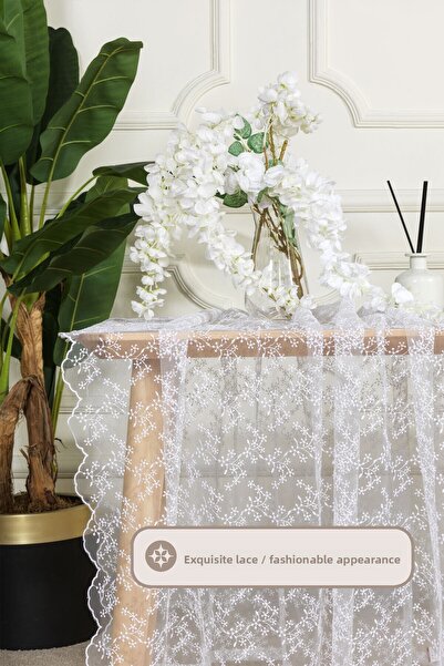 Elart Bella Brode Lace Tablecloth (135X220 cm)