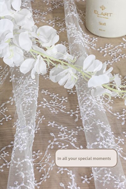 Elart Bella Brode Lace Tablecloth (135X220 cm)