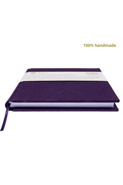 BİDEFTER Music Notebook (Left-Handed, Perforated) 100% Handmade, Hand Stitched – Viscose Fabric Binding - A/4