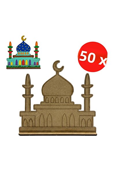 KİDOSE Preschool Wooden Mosque Design-Painting Kit – Activity Set