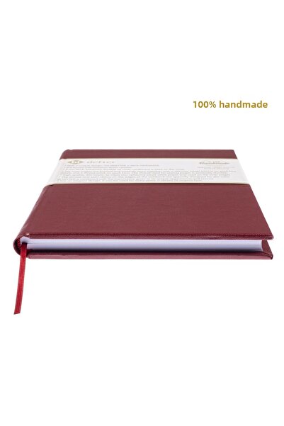 BİDEFTER Piano Notebook (Treble Clef) 100% Handmade, Hand Stitched, 2026 Collection, Thermo Leather Bound-A/4