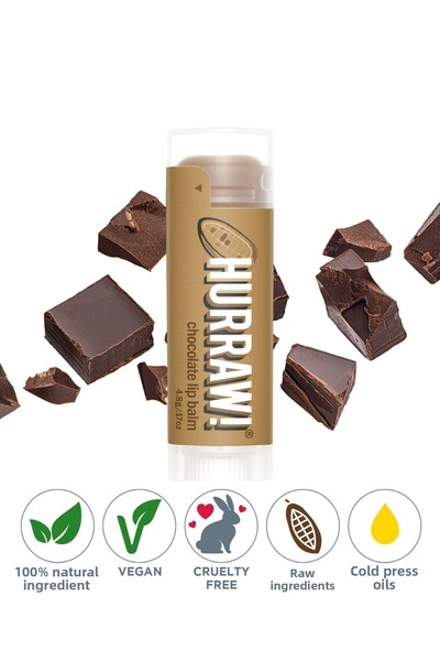 Hurraw مرطب الشفاه بالشوكولاتة - شوكولاتة 4.8 جرام