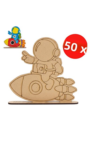 KİDOSE Preschool Space Design Kit – Wooden Astronaut & Rocket Set