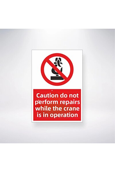 Reysa Tasarım تحذير من رافعة العمل أثناء إصلاح ملصق لاصق خلفي مقاس 21 × 35