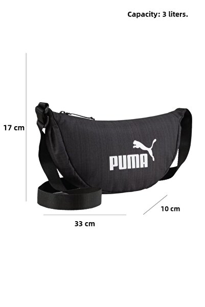 Puma Base 3L Half Moon Bag Black Unisex Shoulder Bag