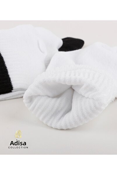 adissa collection 6-Piece Mega College Socks Set: Washed Scented, Black and White Basic, Striped Retro Tennis Socks