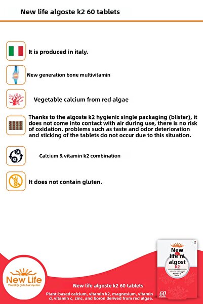 New Life Algoste K2 60 Tablets