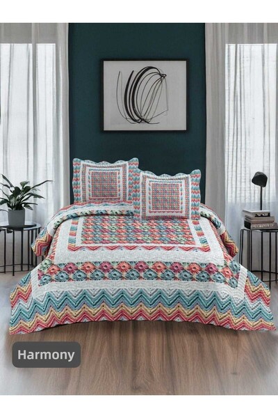 YÜNTEKS Örtüm Double Quilted Bedspread Armoni