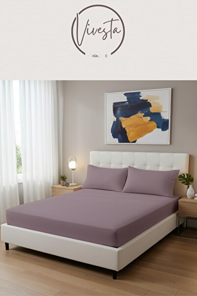 Vivesta Home طقم ملاءات مطاطية فردية مقاس 100×200 + غطاء وسادة مقاس 50×70 – قماش ناعم ومتين