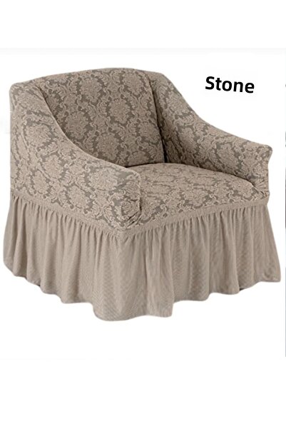 ARTUÇ Jacquard Shawl-Patterned Single Sofa Cover (Stone Rank)