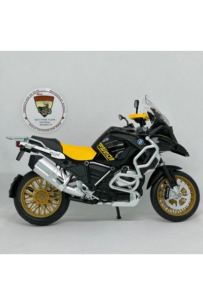 MotoGarage Bmw R1250 Gs 1:12 Diecast Model Motorcycle – Yellow Black Metal Model Motorbike