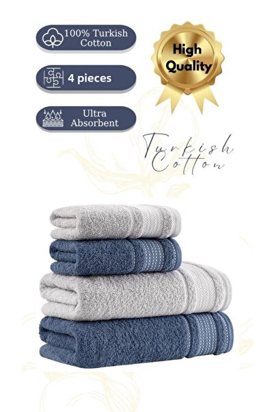 Karna Home Σετ πετσετών Premium 4 τεμαχίων Σετ πετσετών Σετ πετσετών 50x90/70...
