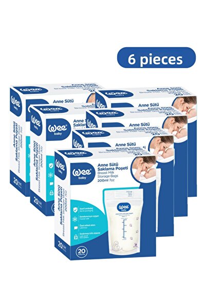 Wee Baby مجموعة أكياس تخزين الحليب (20×6 120 قطعة)