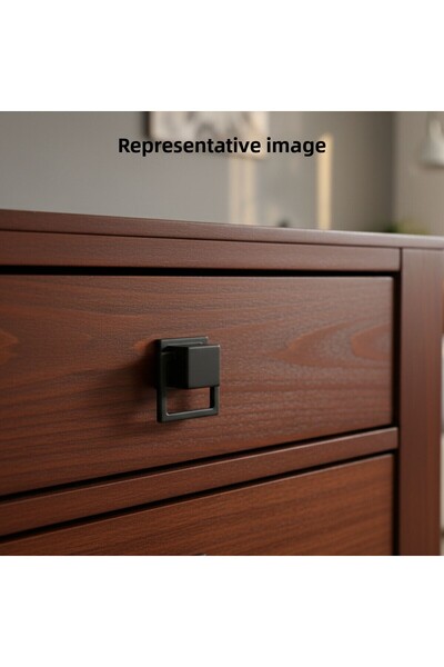 Badem10 Marko Black Metal Flush Style Furniture Handle 32 mm Modern Decorative Cabinet and Drawer Handle Durable