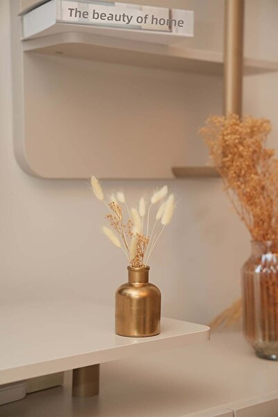 Otaera Gold Cylinder Vase - Handmade Aesthetic Decor, for Bohemian and Minima...