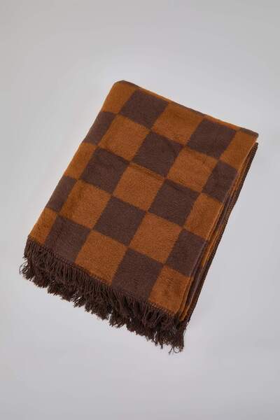 TRENDYOLMİLLA HOME Double Checkerboard Pattern Blanket 180X220Cm Tphaw26Ckn00022