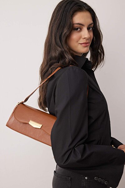 TRENDYOL SHOES Tile Wrinkled Skin Women's Mini City Shoulder Bag Takaw26Oc00079