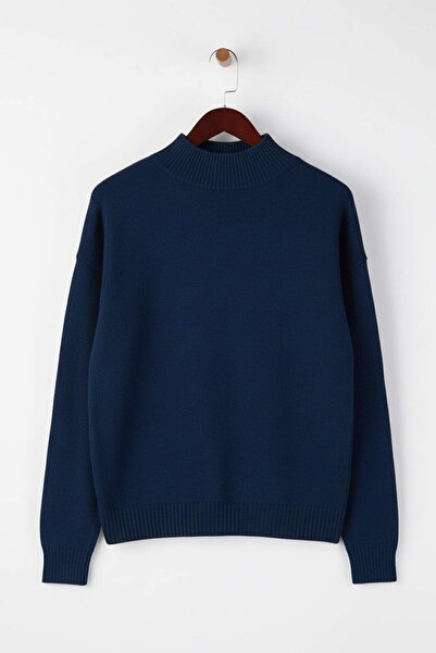 Trendyol Collection Navy Blue-Stone Navy Blue-Ecru Basic Double Pack Knitwear Sweater Twoaw26Kz00232 Knitwear Sweater Twoaw26Kz00232