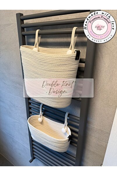 DOUBLE KNOT DESİGN 3lü Organizer Tress Çok Amaçlı Düzenleyici Sepet Havlupan ...