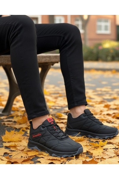 homiro Men's Waterproof Poly Sole Fuspedli Sports Shoes - Black