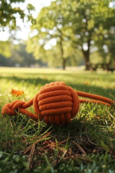 shop Monkey Fist Köpek Oyuncağı – Dayanıklı Pamuk İpli, Doğal Top ve Çekiştirme Oyuncağı (Medium)