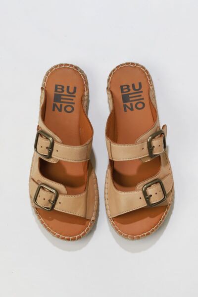 Bueno Shoes Bej Deri Kadın Düz Terlik 01wu2518