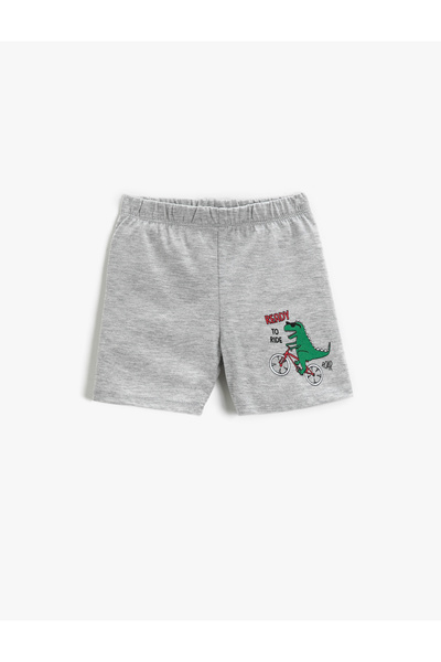 Koton Dinozor Baskılı Beli Lastikli Şort