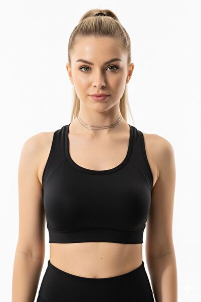 Lucky Line Women's Gloped Special Fabric Sports Bustier Crop Sportswear