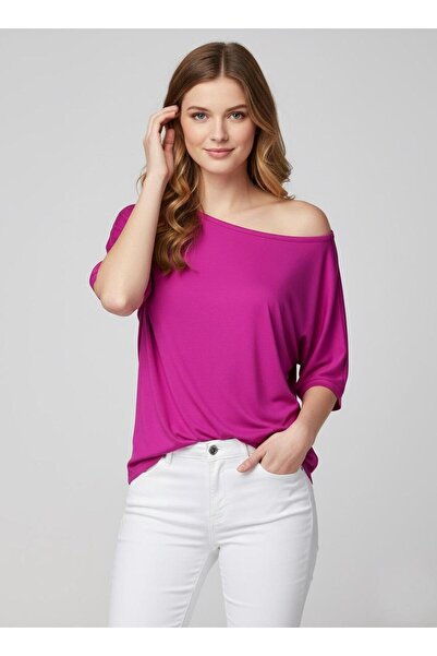 Lucky Line Kadın Salaş Rahat Viskon Örme Yazlık Baharlık Bluz