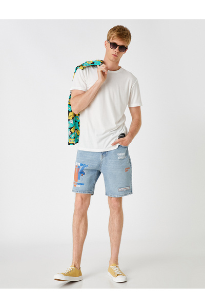 Koton Τζιν σορτς με στάμπα
