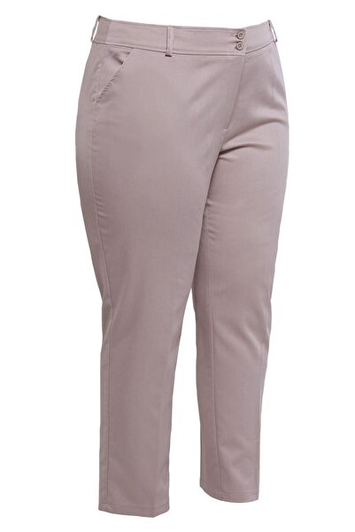 Alvina Plus Size Pipe Leg Trousers - 70723