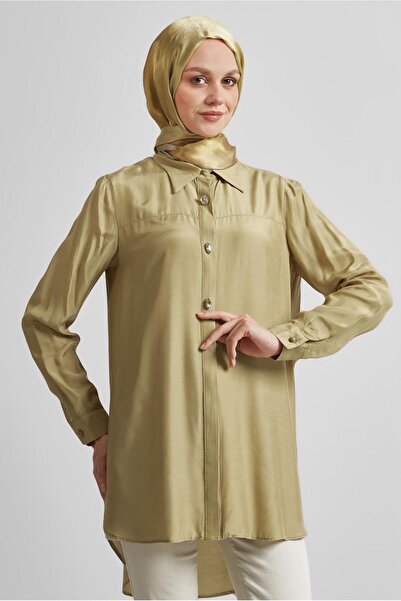 Alvina Shirt Collar Tunic Tunic 45486