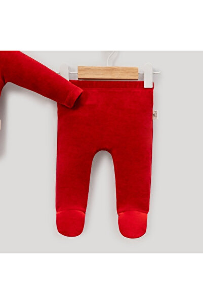 Micii Ștrumfi Red Velvet Hat Set, 3 Pieces, Girls - Red Romance