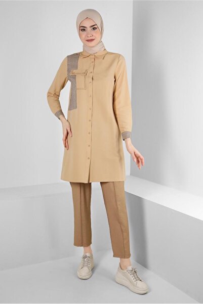 Alvina Plaid POCKET DETAILED SHIRT TUNIC 43646