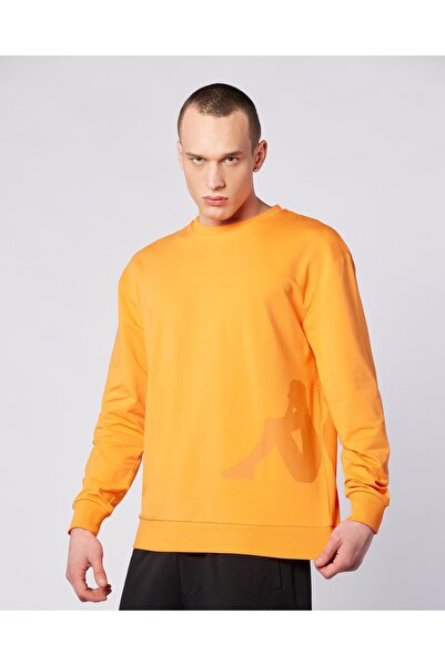 Kappa Owen Sweatshirt Erkek Koyu Turuncu Comfort Fit Sweatshirt