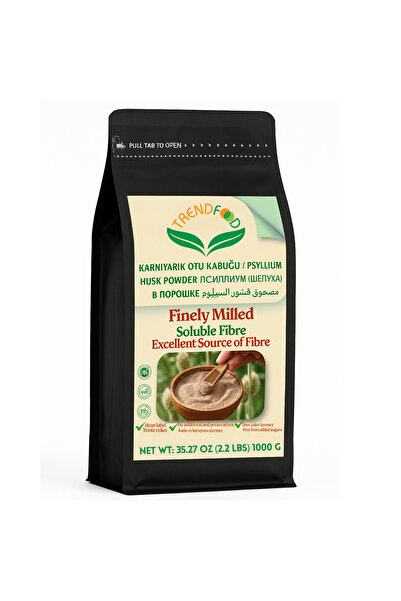 TREND FOOD %100 Doğal Psyllium Husk Powder (KARNIYARIK OTU KABUĞU TOZU) | Glutensiz, Lifli, Diyet, Keto | 1 Kg