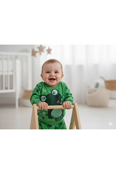 cskticaret Frog Pattern 1.2.3 Years Old 2-Piece Set 12 Months, 2Y, 3Y Uni