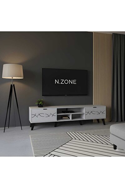 NZONE STORE Elegant wooden TV stand with a touch of luxury: 180*45*40 cm