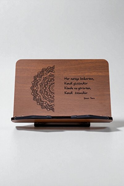 İsfahan TA Kitap Okuma Standı Masaüstü Ahşap Kuran Rahlesi Tablet Tutucu