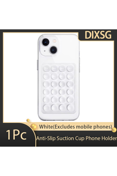 Choice White Silicone Suction Phone Mount – Non-Slip Stand for Selfies & Videos