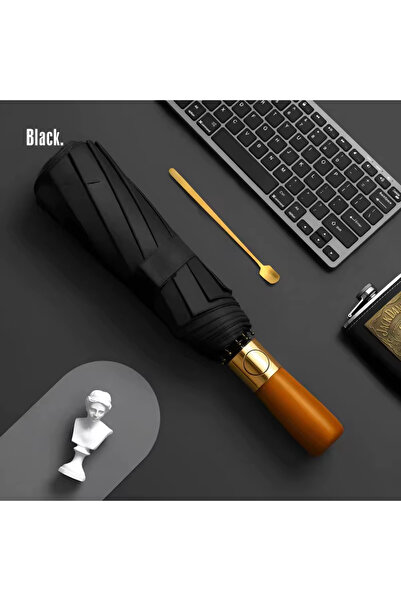 Sarıkaya Şemsiye Ahşap Saplı 10 Telli Luxury Şemsiye