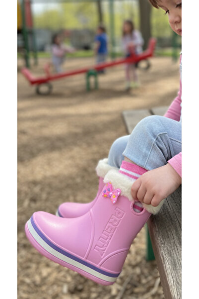 Hızlı Al KIZ ÇOCUK BOT YAĞMUR ÇİZMESİ( İÇ KISMI ASTARSIZ)