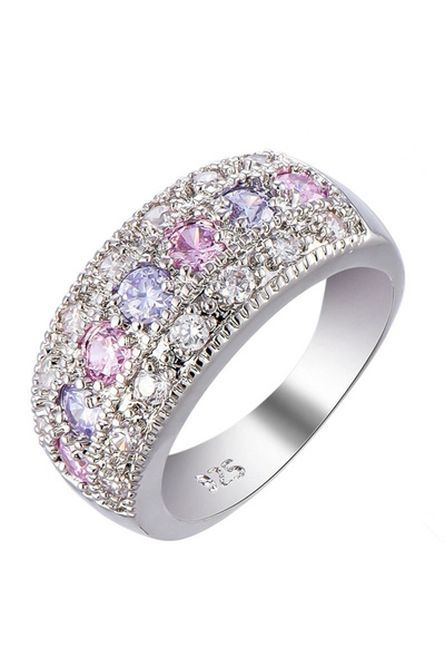 Trendy Secret Inel de damă cu pietre de topaz, placat cu argint 925