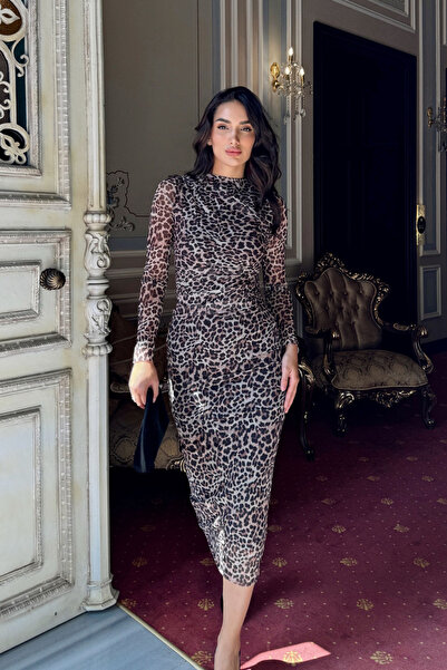 Sindimoda Rochie Maxi tul 3079 - cu încrețituri Design