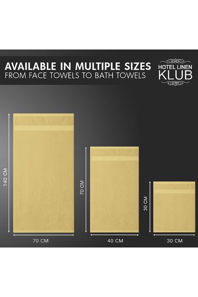 Hotel Linen Klub 8 - Piece Premium 100% Cotton Terry Towel Set – 2 Bath Towels, 2 Hand Towels & 4 Face Towels