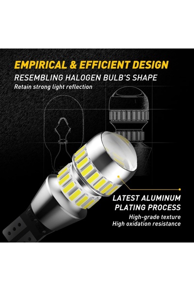 AUXITO Set de 2 becuri LED Canbus T15 W16W, fără erori, alb 6000K