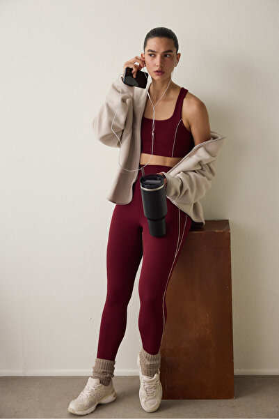 Penti Burgundy Medium Support High Waist Leggings
